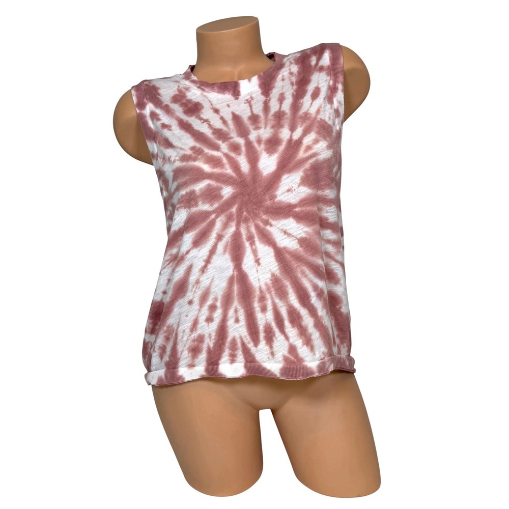 Free People Movement Womens Mauve Tie Dye Muscle Tank Top Size Small Relaxed Fit